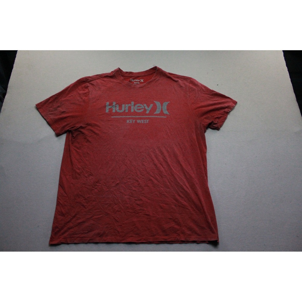 Hurley T-Shirt Mens Extra Large Red Good Key West Graphic Short Sleeve Tee